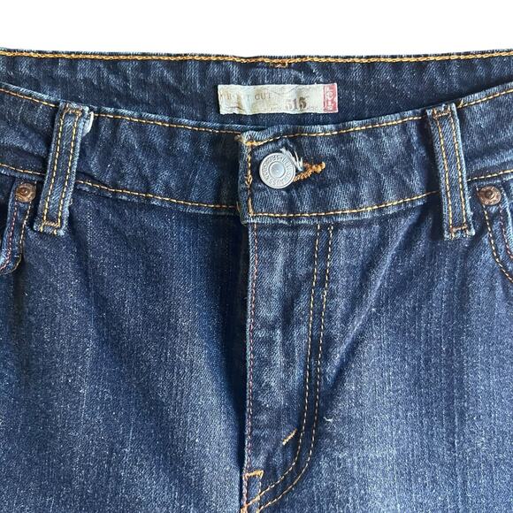 Levis Size 14P 34x28 515 Bootcut Stretch Jeans Mid-Rise 5-Pocket Dark Wash - Picture 5 of 13